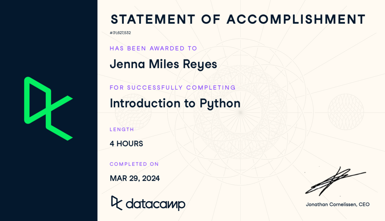 Certificate
